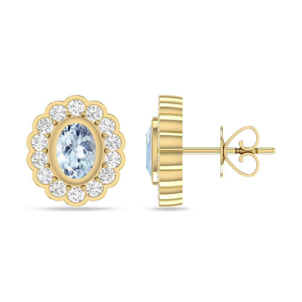 Yellow Gold - Aquamarine